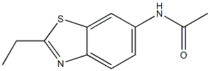 Benzothiazole, 6-acetamido-2-ethyl- (6CI) 结构式