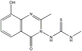 Urea,  1-(8-hydroxy-2-methyl-4-oxo-3(4H)-quinazolinyl)-3-methyl-2-thio-  (6CI) 结构式