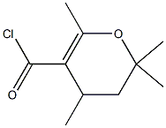 2H-Pyran-5-carbonyl chloride, 3,4-dihydro-2,2,4,6-tetramethyl- (6CI) 结构式