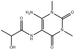 Lactamide,  N-(6-amino-1,2,3,4-tetrahydro-1,3-dimethyl-2,4-dioxo-5-pyrimidinyl)-  (6CI) 结构式