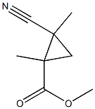 Cyclopropanecarboxylic acid, 2-cyano-1,2-dimethyl-, methyl ester (6CI) 结构式