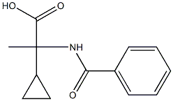 Cyclopropaneacetic  acid,  -alpha--benzamido--alpha--methyl-  (6CI) 结构式