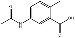 5-乙酰氨基-2-甲基苯甲酸 结构式