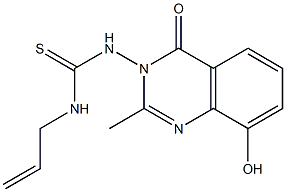 Urea,  1-allyl-3-(8-hydroxy-2-methyl-4-oxo-3(4H)-quinazolinyl)-2-thio-  (6CI) 结构式