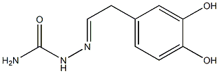 Acetaldehyde, (3,4-dihydroxyphenyl)-, semicarbazone (6CI) 结构式