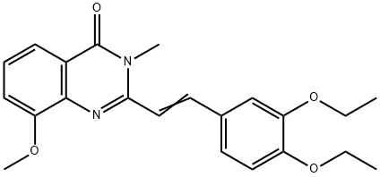 4(3H)-Quinazolinone,  2-(3,4-diethoxystyryl)-8-methoxy-3-methyl-  (6CI) 结构式