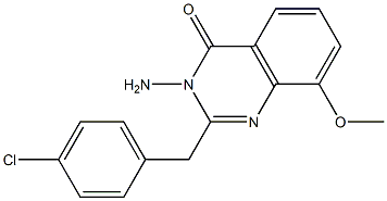 4(3H)-Quinazolinone,  3-amino-2-p-chlorobenzyl-8-methoxy-  (6CI) 结构式