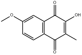 1,4-Naphthoquinone, 3-hydroxy-6-methoxy-2-methyl- (5CI) 结构式