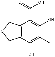 4-Phthalancarboxylic acid, 5,7-dihydroxy-6-methyl- (5CI) 结构式