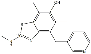 6-Benzothiazolol-2-14C,  5,7-dimethyl-2-(methylamino)-4-(3-pyridinylmethyl)-  (9CI) 结构式