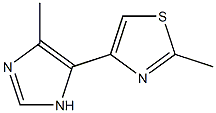 Thiazole,  2-methyl-4-(4-methyl-5-imidazolyl)-  (4CI) 结构式