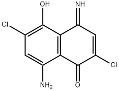 1,4-Naphthoquinone  imine,  8-amino-2,6-dichloro-5-hydroxy-  (5CI) 结构式