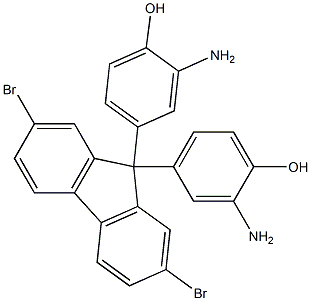Phenol, 4,4'-(2,7-dibromo-9H-fluoren-9-ylidene)bis[2-amino- (9CI) 结构式