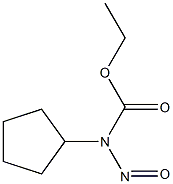 Cyclopentanecarbamic  acid,  N-nitroso-,  ethyl  ester  (5CI) 结构式
