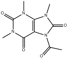 Uric  acid,  7-acetyl-1,3,9-trimethyl-  (3CI) 结构式