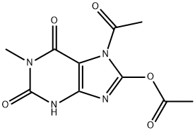 Xanthine,  7-acetyl-8-hydroxy-1-methyl-,  acetate  (3CI) 结构式