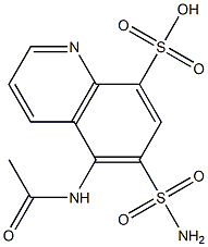 8-Quinolinesulfonic  acid,  5-acetamido-6-sulfamyl-  (4CI) 结构式