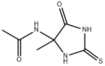 Hydantoin,  5-acetamido-5-methyl-2-thio-  (3CI) 结构式