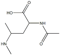 Valeric  acid,  2-acetamido-4-methylamino-  (5CI) 结构式
