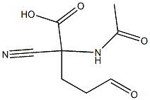 Glutaraldehydic  acid,  2-acetamido-2-cyano-  (5CI) 结构式
