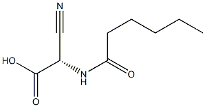 Glycine,  2-cyano-N-hexanoyl-  (5CI) 结构式