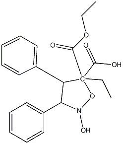 5,5-Isoxazolidinedicarboxylic  acid,  2-hydroxy-3,4-diphenyl-,  diethyl  ester  (2CI) 结构式