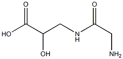 Isoserine,  N-glycyl-  (3CI) 结构式