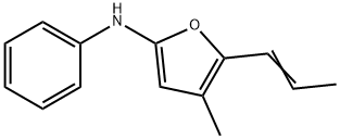 2-Furanamine,  4-methyl-N-phenyl-5-propenyl-,  trans-  (5CI) 结构式