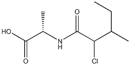 Alanine,  N-[DL-2-chloro-3-methylvaleryl]-,  DL-  (5CI) 结构式