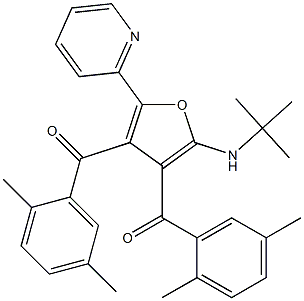 Methanone,  [2-[(1,1-dimethylethyl)amino]-5-(2-pyridinyl)-3,4-furandiyl]bis[(2,5-dimethylphenyl)-  (9CI) 结构式