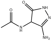 2-Pyrazolin-5-one,  4-acetamido-3-amino-  (6CI) 结构式