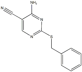 4-amino-2-(benzylsulfanyl)-5-pyrimidinecarbonitrile 结构式