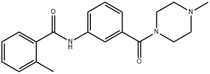 2-methyl-N-{3-[(4-methyl-1-piperazinyl)carbonyl]phenyl}benzamide 结构式