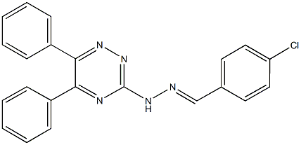 4-chlorobenzaldehyde (5,6-diphenyl-1,2,4-triazin-3-yl)hydrazone 结构式