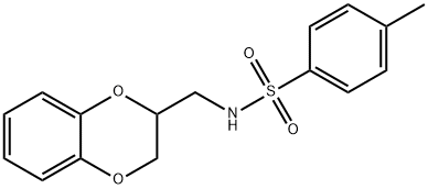 N-(2,3-dihydro-1,4-benzodioxin-2-ylmethyl)-4-methylbenzenesulfonamide 结构式