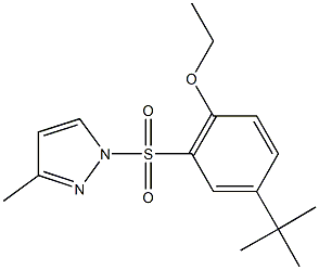 4-tert-butyl-2-[(3-methyl-1H-pyrazol-1-yl)sulfonyl]phenyl ethyl ether 结构式