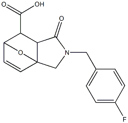 3-(4-fluorobenzyl)-4-oxo-10-oxa-3-azatricyclo[5.2.1.0~1,5~]dec-8-ene-6-carboxylic acid 结构式