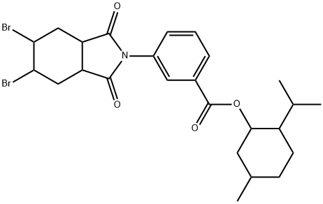 2-isopropyl-5-methylcyclohexyl 3-(5,6-dibromo-1,3-dioxooctahydro-2H-isoindol-2-yl)benzoate 结构式