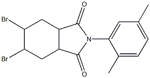 5,6-dibromo-2-(2,5-dimethylphenyl)hexahydro-1H-isoindole-1,3(2H)-dione 结构式
