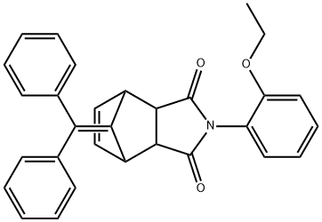 10-(diphenylmethylene)-4-(2-ethoxyphenyl)-4-azatricyclo[5.2.1.0~2,6~]dec-8-ene-3,5-dione 结构式