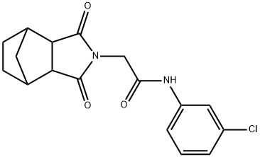 N-(3-chlorophenyl)-2-(3,5-dioxo-4-azatricyclo[5.2.1.0~2,6~]dec-4-yl)acetamide 结构式