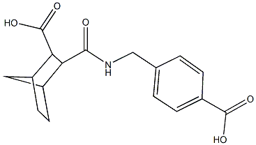 3-{[(4-carboxybenzyl)amino]carbonyl}bicyclo[2.2.1]heptane-2-carboxylic acid 结构式