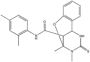 N-(2,4-dimethylphenyl)-9,10-dimethyl-11-thioxo-8-oxa-10,12-diazatricyclo[7.3.1.0~2,7~]trideca-2,4,6-triene-13-carboxamide 结构式
