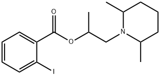 2-(2,6-dimethyl-1-piperidinyl)-1-methylethyl 2-iodobenzoate 结构式