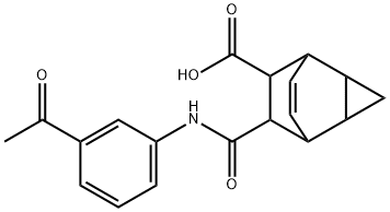 7-[(3-acetylanilino)carbonyl]tricyclo[3.2.2.0~2,4~]non-8-ene-6-carboxylic acid 结构式