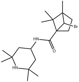 6-bromo-4,5,5-trimethyl-N-(2,2,6,6-tetramethylpiperidin-4-yl)bicyclo[2.1.1]hexane-1-carboxamide 结构式