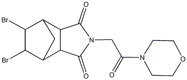 8,9-dibromo-4-[2-(4-morpholinyl)-2-oxoethyl]-4-azatricyclo[5.2.1.0~2,6~]decane-3,5-dione 结构式