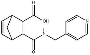 3-{[(4-pyridinylmethyl)amino]carbonyl}bicyclo[2.2.1]hept-5-ene-2-carboxylic acid 结构式