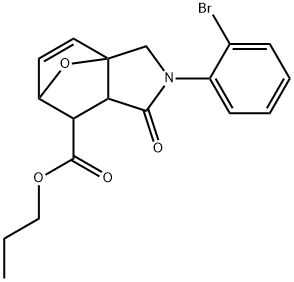 propyl 3-(2-bromophenyl)-4-oxo-10-oxa-3-azatricyclo[5.2.1.0~1,5~]dec-8-ene-6-carboxylate 结构式