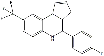 4-(4-fluorophenyl)-8-(trifluoromethyl)-3a,4,5,9b-tetrahydro-3H-cyclopenta[c]quinoline 结构式